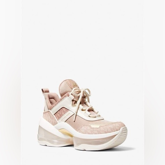 Olympia Extreme Color-Block Jacquard and Logo Trainer size 9.5 Michael Kors - Picture 14 of 14